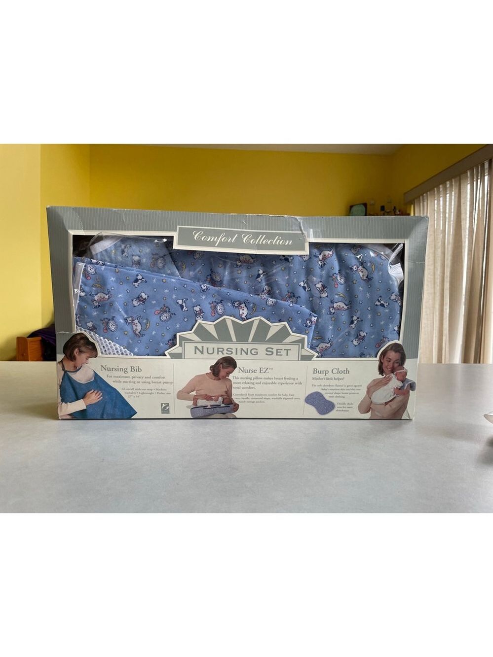 Baby Comfort Collection Blue & White Nursing Set One Size